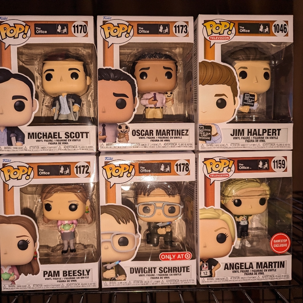 Set of 6 Funko Pops The Office